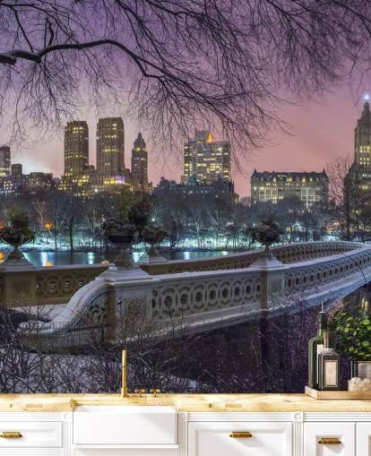 Decorazione murale con ponte di Central Park Decorazione murale con ponte di Central Park