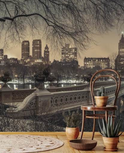 Central Park lange Brücke Tapete