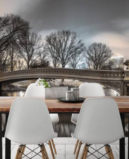 Bow Bridge over Turtle Pond Wallpaper