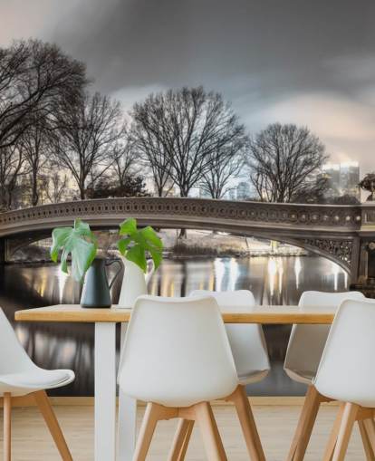 Bogenbrücke über Turtle Pond Tapete