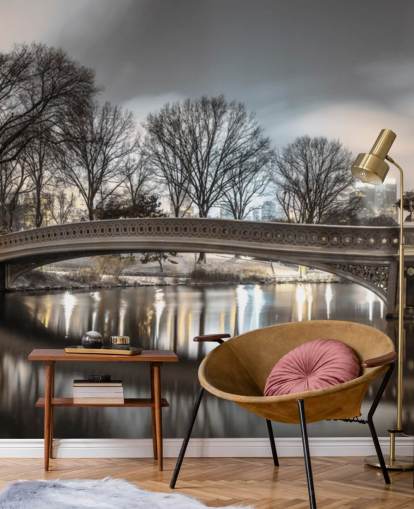 Bow Bridge over Turtle Pond Wallpaper