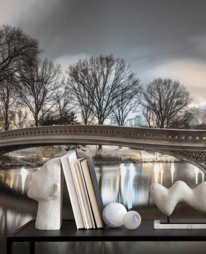 Bow Bridge over Turtle Pond Wallpaper