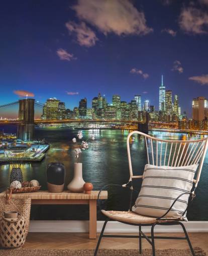 Decorazione murale con notte di New York