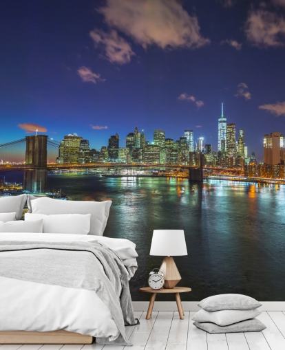 Värikäs New York Night seinämaalaus Värikäs New York Night seinämaalaus