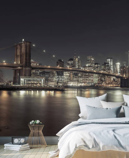 Decorazione murale con notte di New York