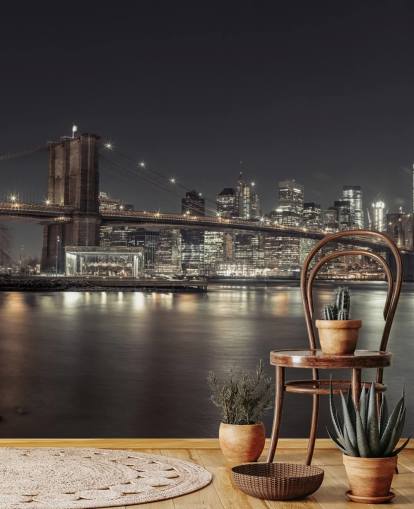 Mural de parede noturna de Nova York