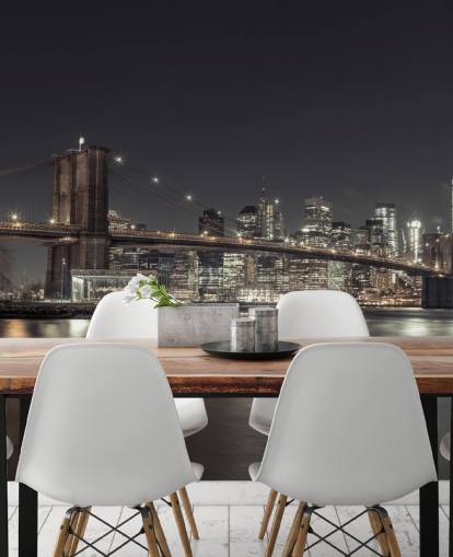 Decorazione murale con notte di New York