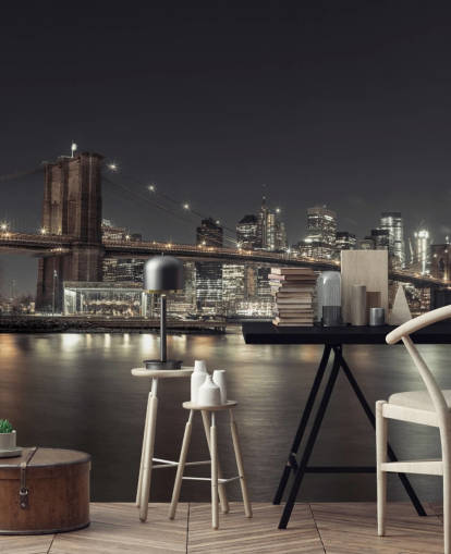 New York Night Wall Mural New York Night Wall Mural