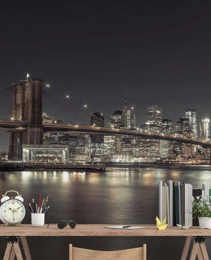 New York nachtmuurschildering