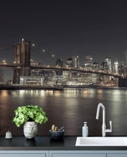 New York Night Wall Mural