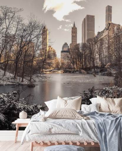 Decorazione murale con alba invernale a Central Park Decorazione murale con alba invernale a Central Park
