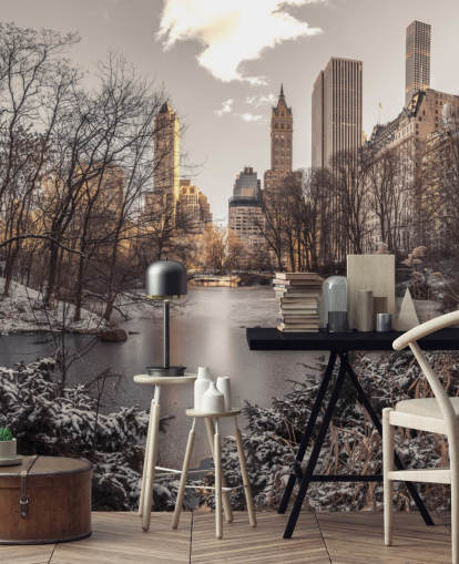 Mural de pared Amanecer de invierno en Central Park