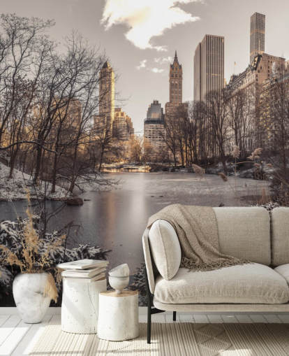 Winter Dawn in Central Park Wall Mural Winter Dawn in Central Park Wall Mural