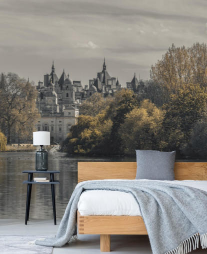 london park and lake wallpaper