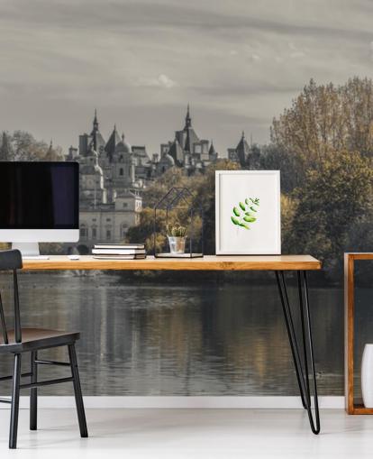 london park and lake wallpaper