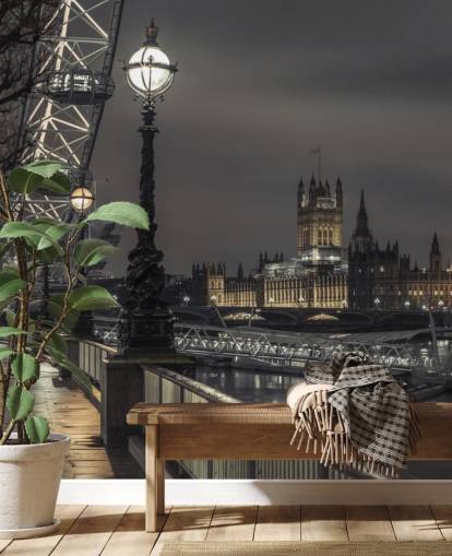 Westminster over Thames River tapet