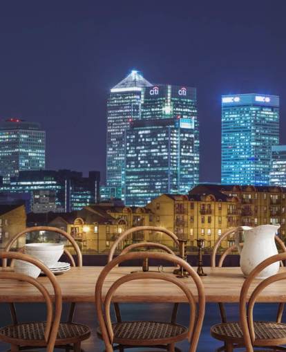 Fondo de pantalla iluminado del horizonte de Londres