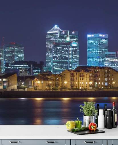 Fondo de pantalla iluminado del horizonte de Londres