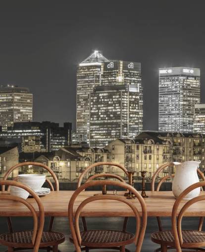 Yellow Lights London Skyline Wallpaper