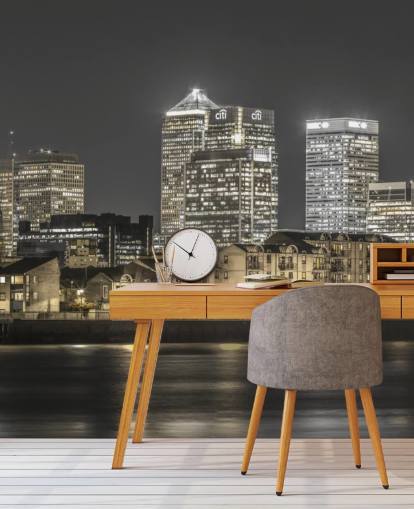 Gule Lys London Skyline Baggrund Gule Lys London Skyline Baggrund