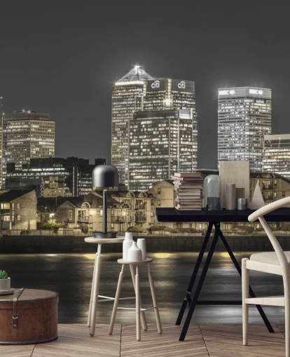Gelbe Lichter Skyline von London Wallpaper