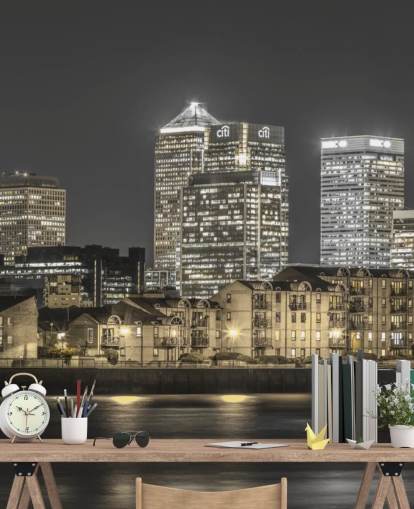 Yellow Lights London Skyline Wallpaper