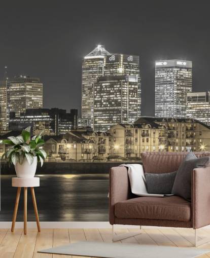 Yellow Lights London Skyline Wallpaper