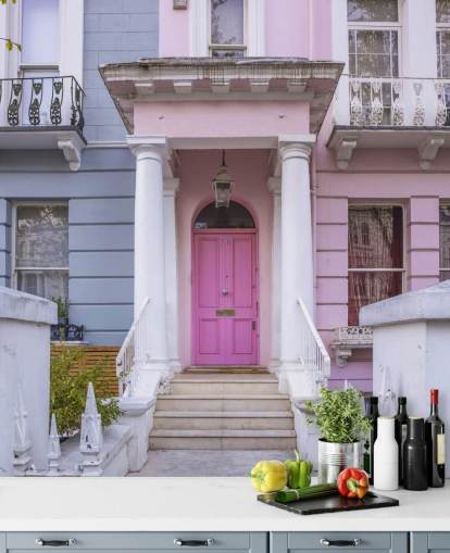 Notting Hill Colourful House Wall Mural