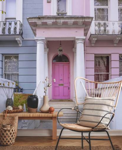 Notting Hill fargerike hus veggmaleri