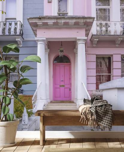 Notting Hill Buntes Haus Wandgemälde