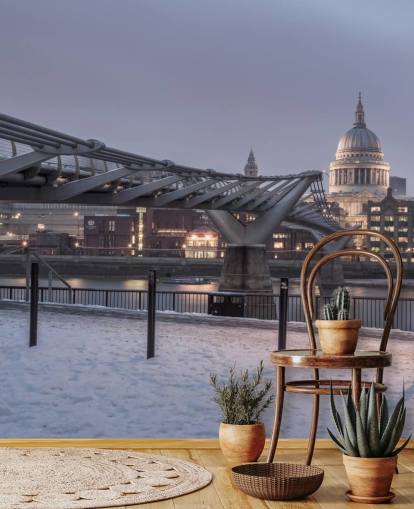 Millennium Bridge Snow Taustakuva