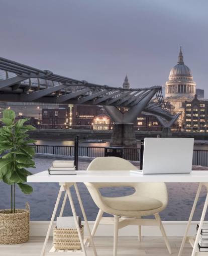 Millennium Bridge in Snow Wallpaper Millennium Bridge in Snow Wallpaper