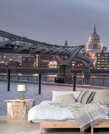 Millennium Bridge Snow Taustakuva