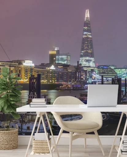 London Skyline Vinter Panoramic Bakgrunn