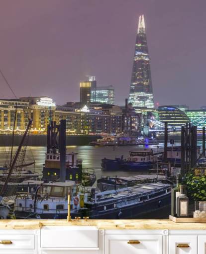 Carta da parati panoramica con skyline di Londra
