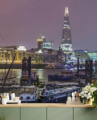 London Skyline Winter Panoramic Wallpaper