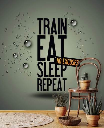 customizable motivational fitness wallpaper mural called Motivating Gym for gyms, sports clubs and home gyms customizable motivational fitness wallpaper mural called Motivating Gym for gyms, sports clubs and home gyms