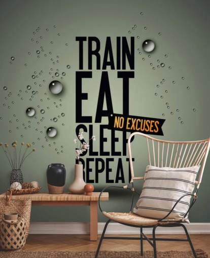 customizable motivational fitness wallpaper mural called Motivating Gym for gyms, sports clubs and home gyms customizable motivational fitness wallpaper mural called Motivating Gym for gyms, sports clubs and home gyms