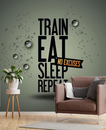 mural de papel pintado de fitness motivador personalizable llamado Motivating Gym para gimnasios, clubes deportivos y gimnasios en casa mural de papel pintado de fitness motivador personalizable llamado Motivating Gym para gimnasios, clubes deportivos y gimnasios en casa