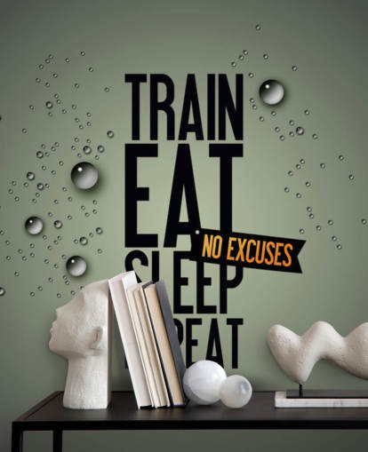 customizable motivational fitness wallpaper mural called Motivating Gym for gyms, sports clubs and home gyms customizable motivational fitness wallpaper mural called Motivating Gym for gyms, sports clubs and home gyms