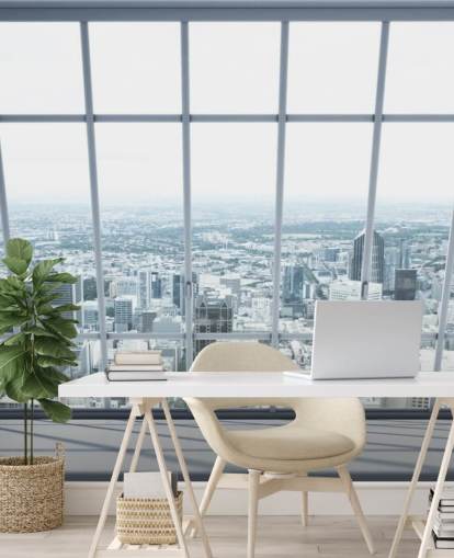 vista de la ventana del paisaje de la ciudad