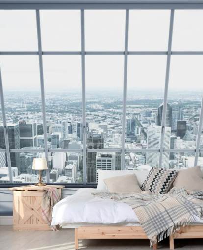 vista de la ventana del paisaje de la ciudad