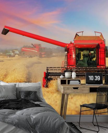 Punainen Harvester Taustakuva Punainen Harvester Taustakuva