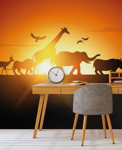 Fondo de pantalla de dibujos animados animales africanos Fondo de pantalla de dibujos animados animales africanos