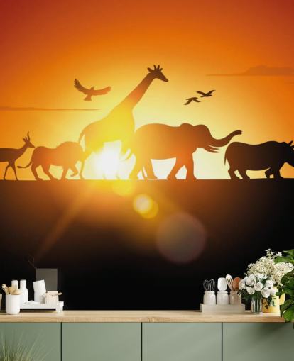 Fondo de pantalla de dibujos animados animales africanos Fondo de pantalla de dibujos animados animales africanos