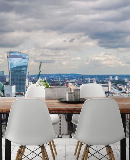 Panorama van de stad Londen The City of London Wallpaper 