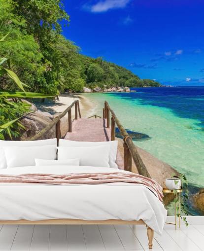 Papel pintado Sendero en la costa del paraíso Papel pintado Sendero en la costa del paraíso