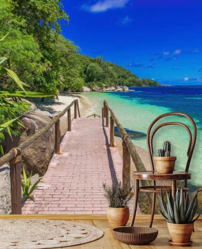 Path at Paradise Coast Wallpaper Mural