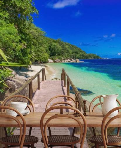 Pad bij Paradise Coast Behangmuurschildering