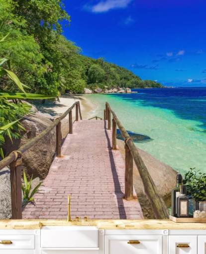 Path at Paradise Coast Wallpaper Mural